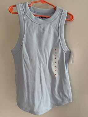 Old Navy Pale Blue Ribbed Tank Top - Small Size 8